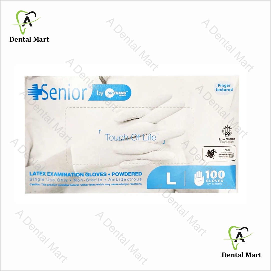 Senior Powdered Latex Examination Gloves